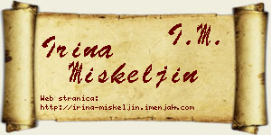 Irina Miškeljin vizit kartica